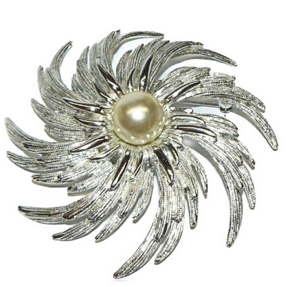 Vintage Silver Swirled Sarah Coventry‎ Brooch